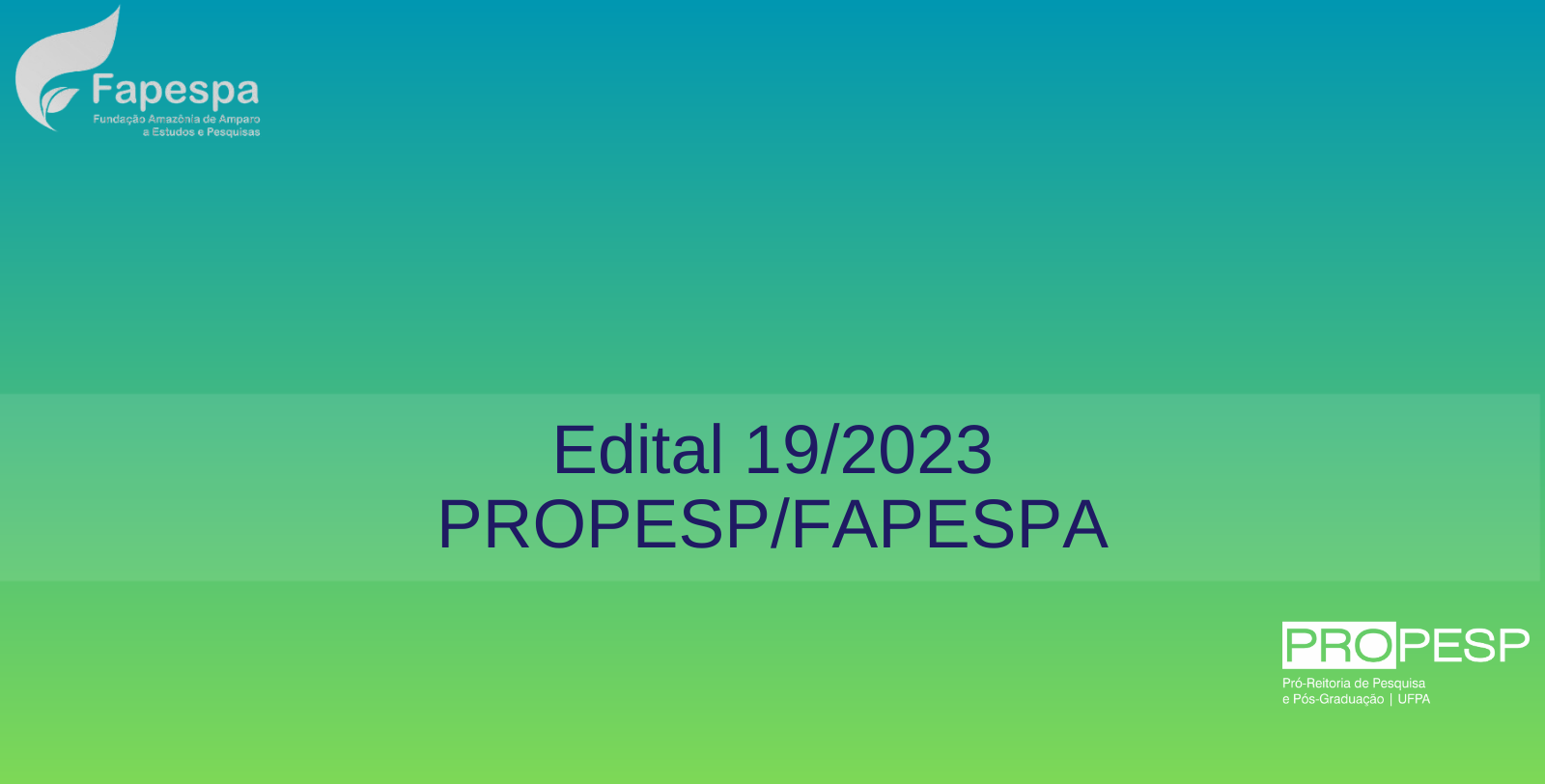 Edital 19/2023 - PROPESP/FAPESPA (Bolsas de Mestrado Acadêmico) - Resultado Preliminar da 2ª Fase