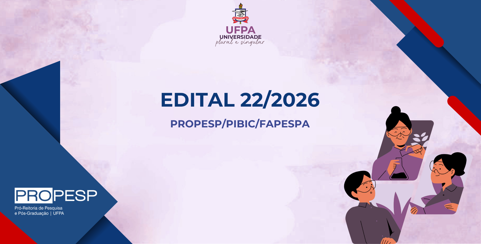 Edital 22/2026 - PROPESP/PIBIC/FAPESPA