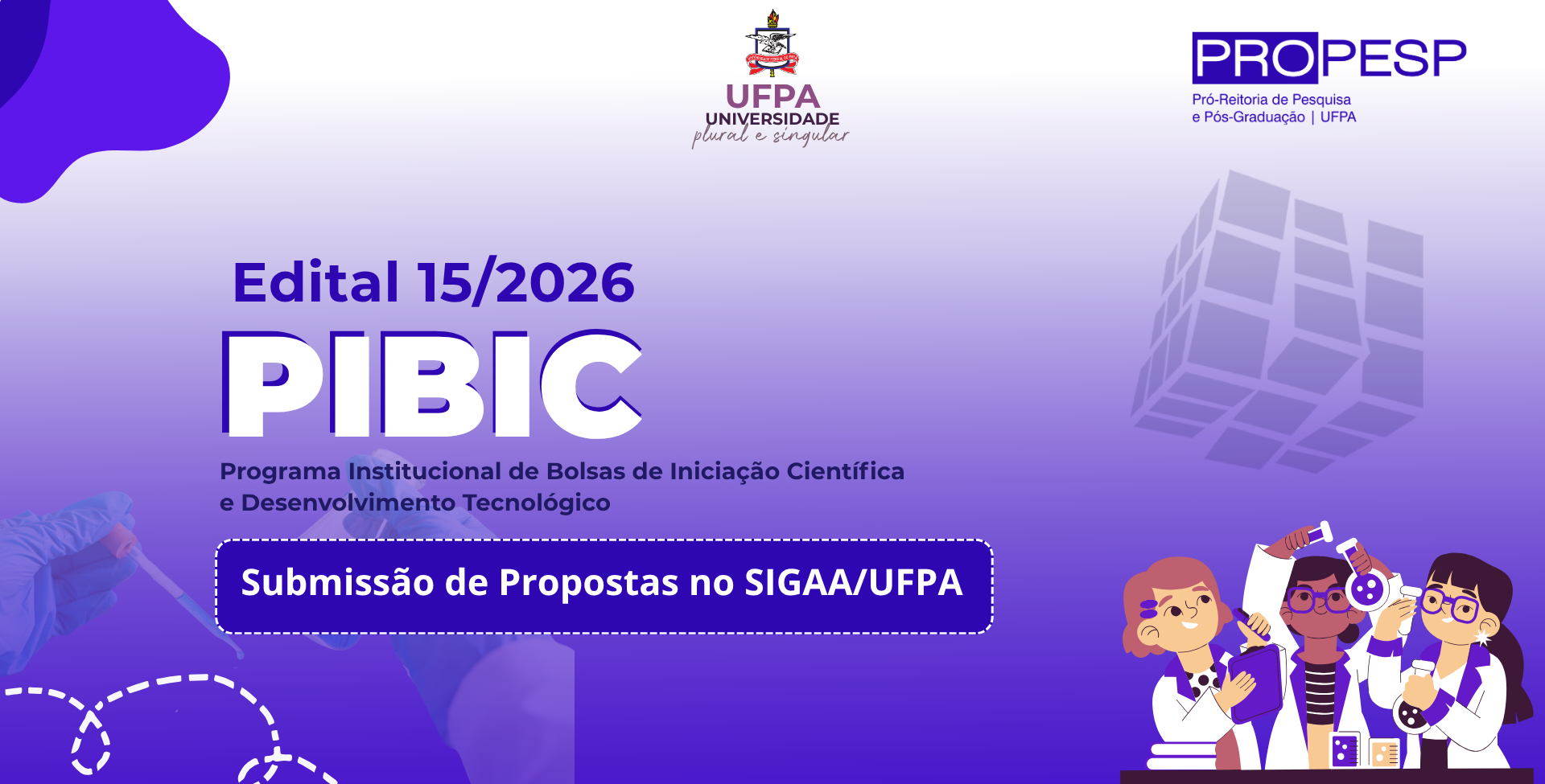 Edital 15/2026 - PROPESP/PIBIC (Retificado)